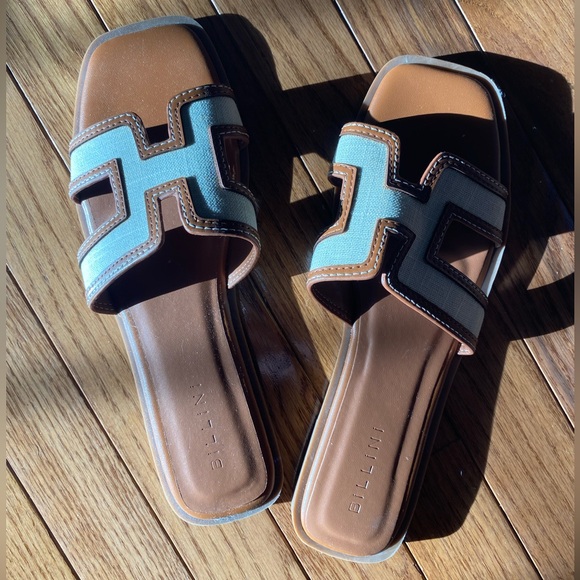 NWT Natural Linen Slides (size 9) - Picture 5 of 5